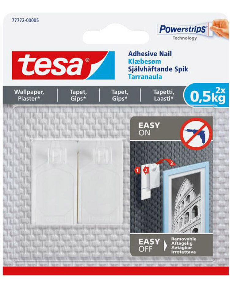 Klæbekroge 0,5kg 2 stk hvide