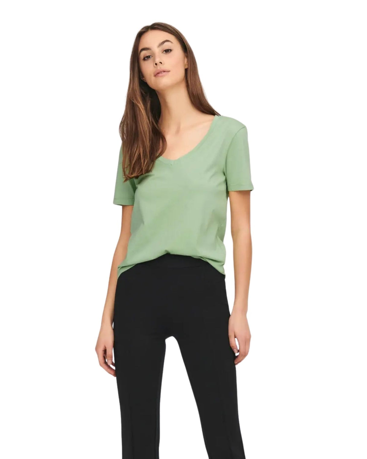 Grøn Jdy T-shirt med V hals - 15239939