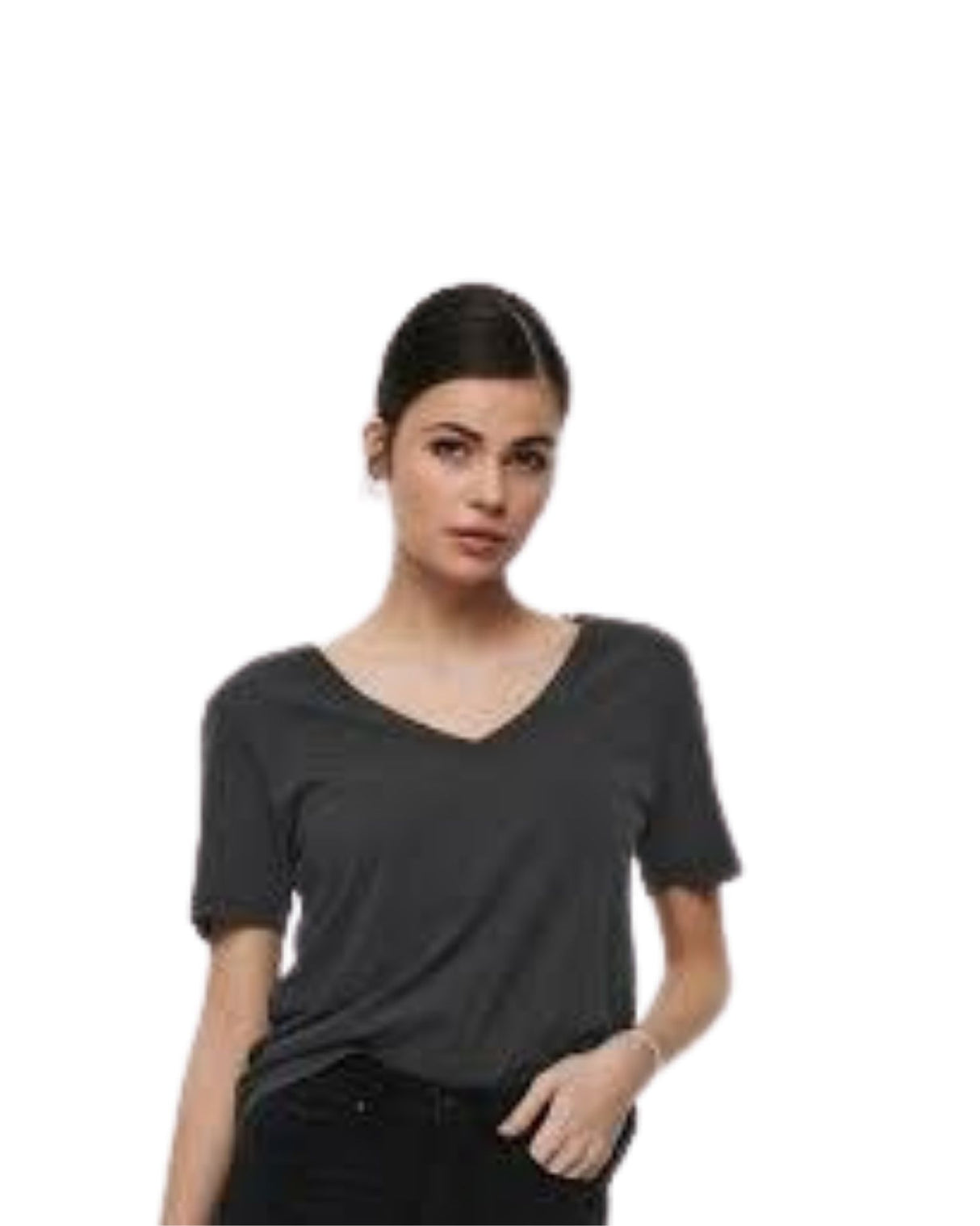 Sort Jdy T-shirt med V hals - 15239939