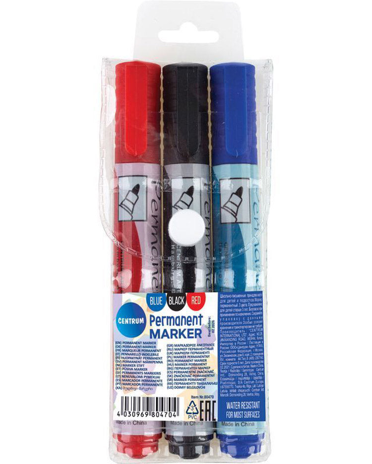 Sprit tusser - permanent marker 3 stk i etui