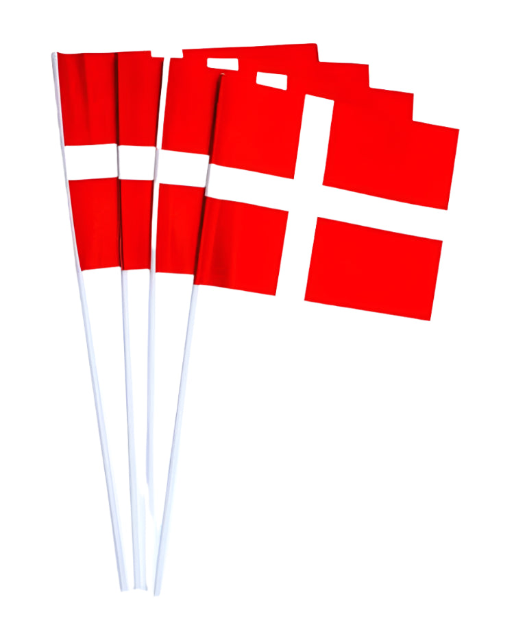 Flag på stang 15x10 cm 6 stk