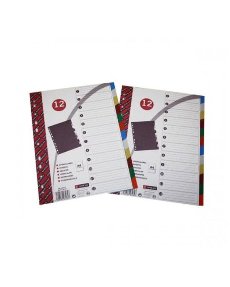 Faneblad A4 1-12 1 pakke