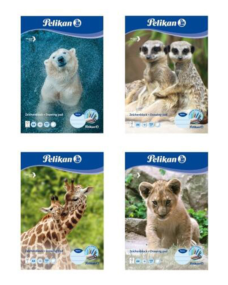 Tegneblok PELIKAN A4 10 sider 100g 1stk