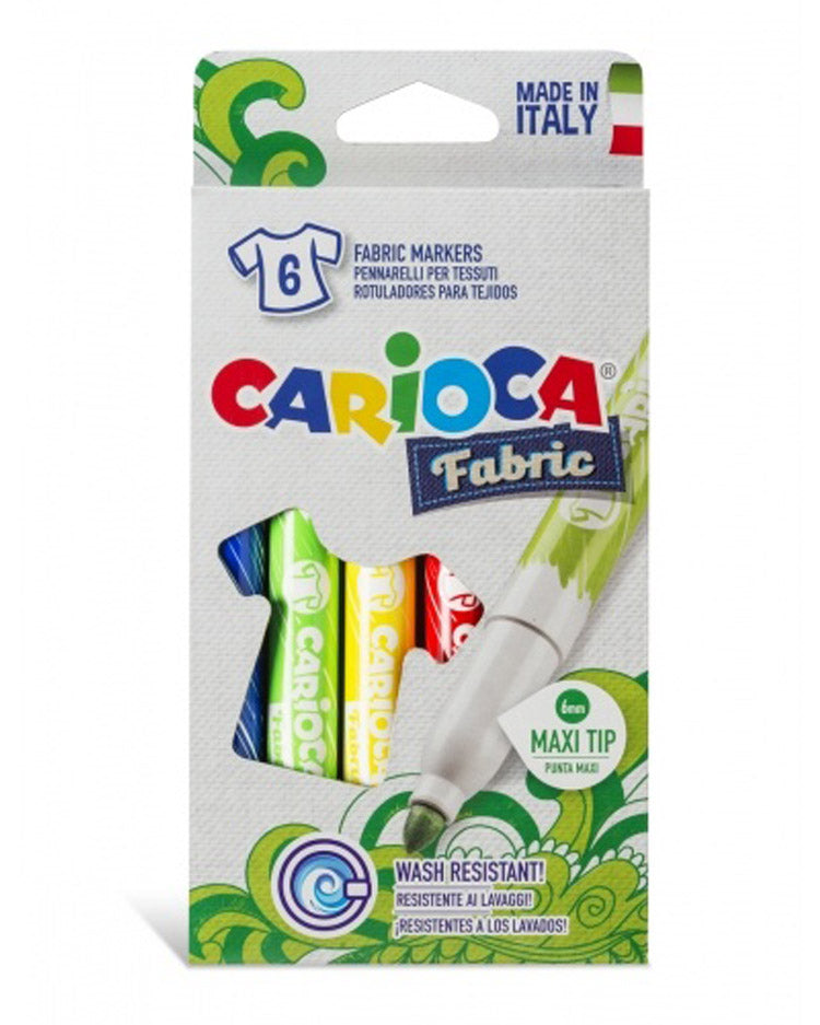 Textile markers 6 pcs - CARIOCA