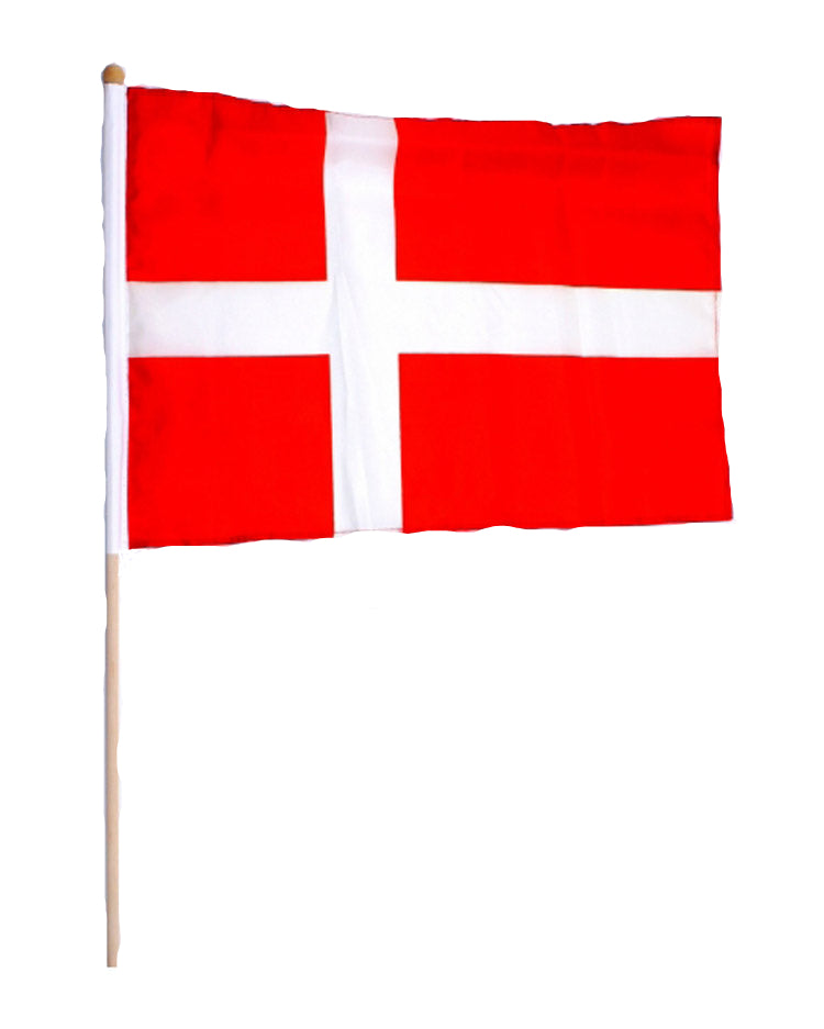 Stofflag på træpind