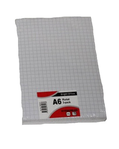 Blokke A6 kvadreret 3 stk