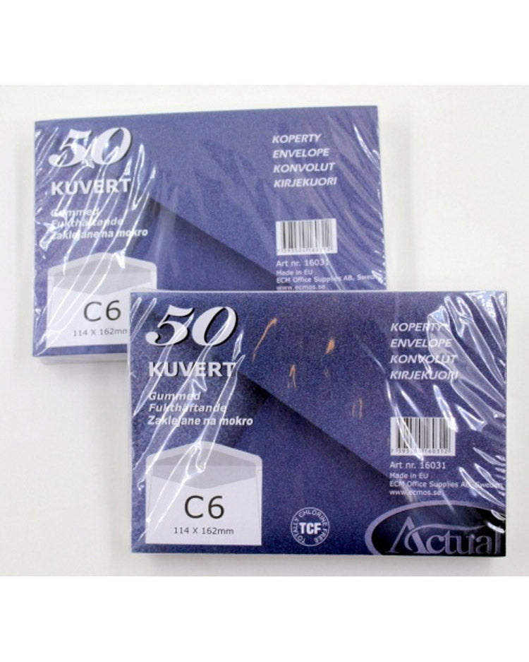 Konvolut C6 - 50 stk hvid Fugtgummi