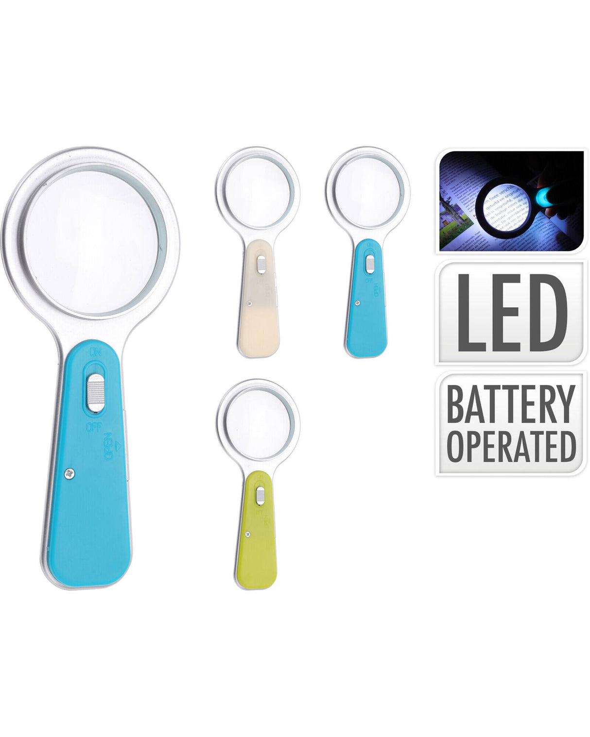 Magnifying glass with LED light
