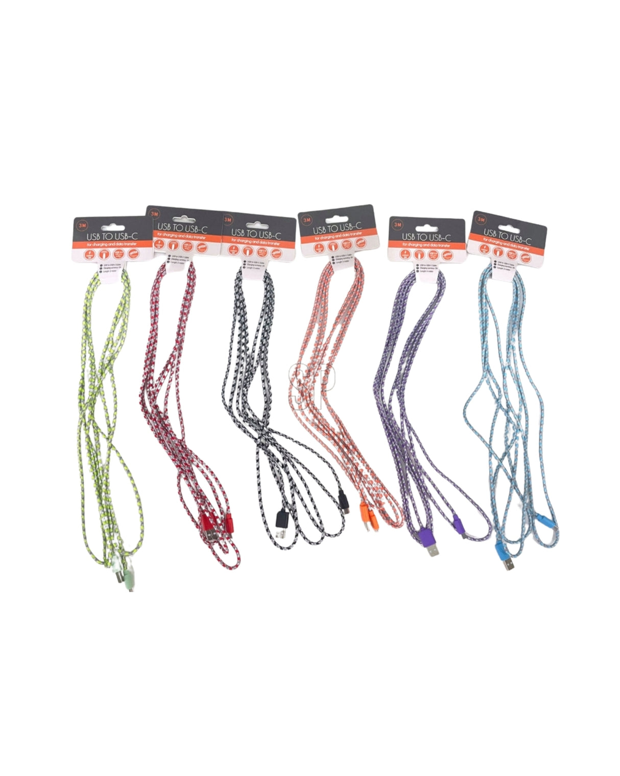 USB til USB-C 3 meter 2A 1stk