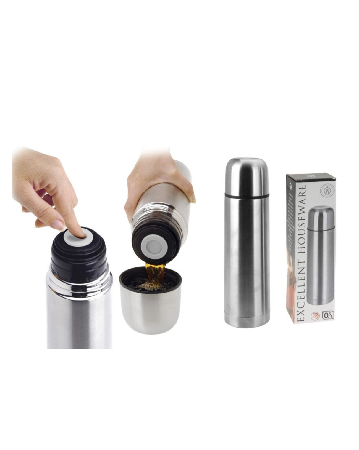 Termoflaske i stål 0,5 liter