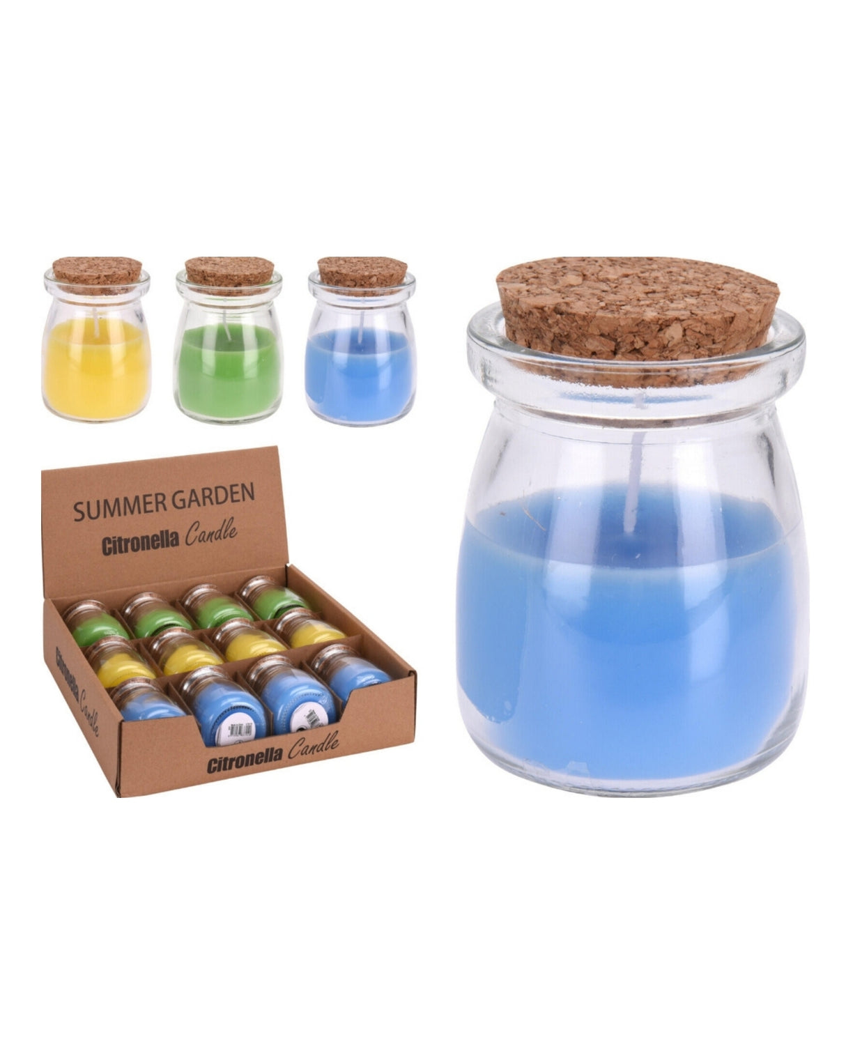 Citronella lys i glas 1 stk