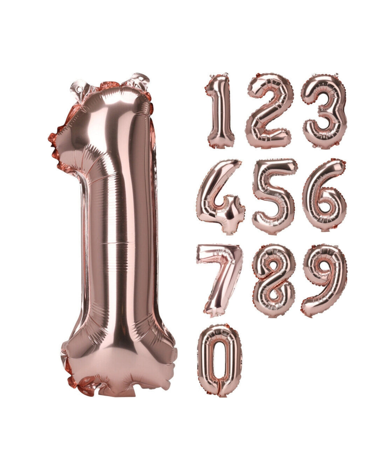 Foil balloons number 1pc - Rose 40cm