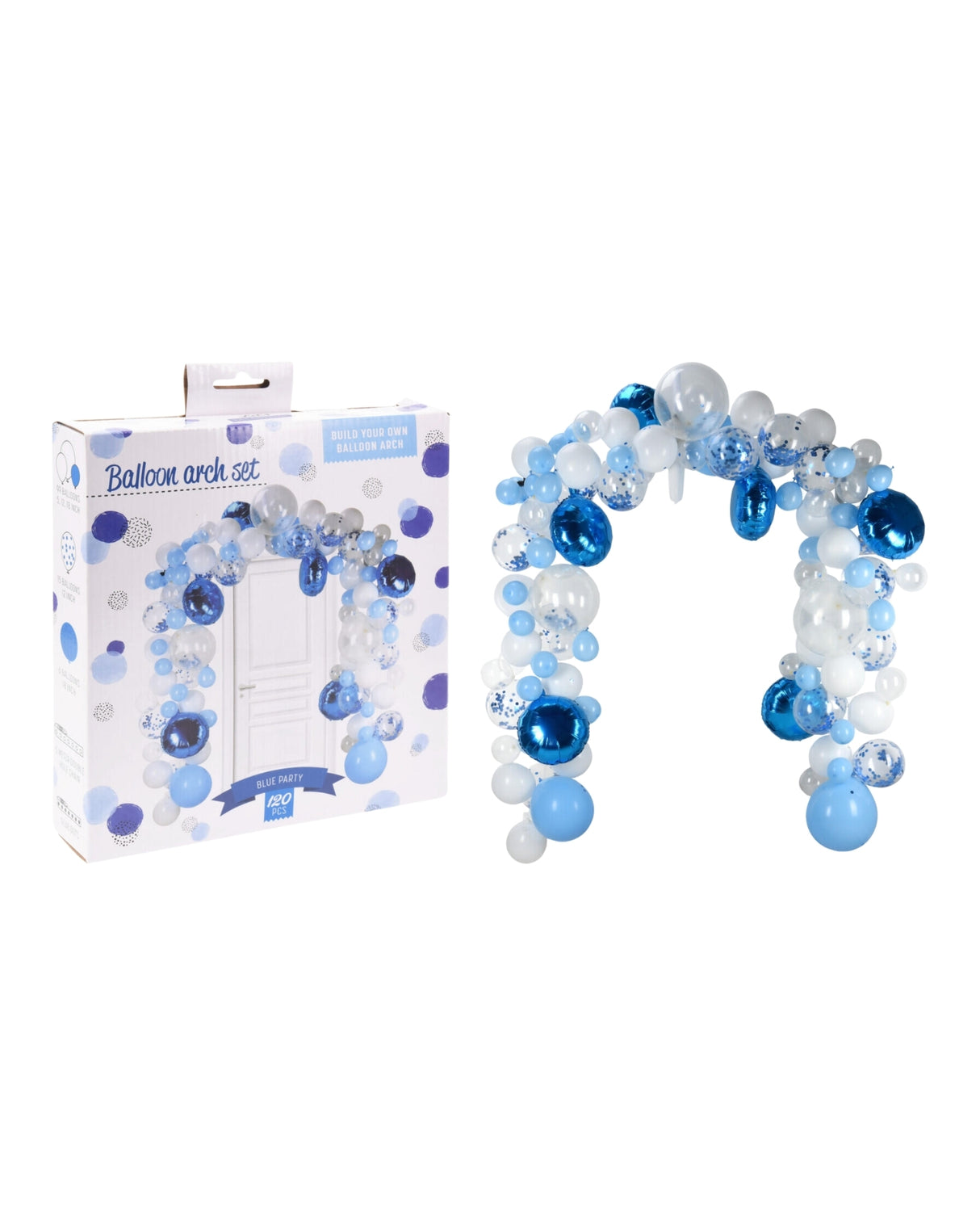 Ballonport 122dele - Blå/Hvid