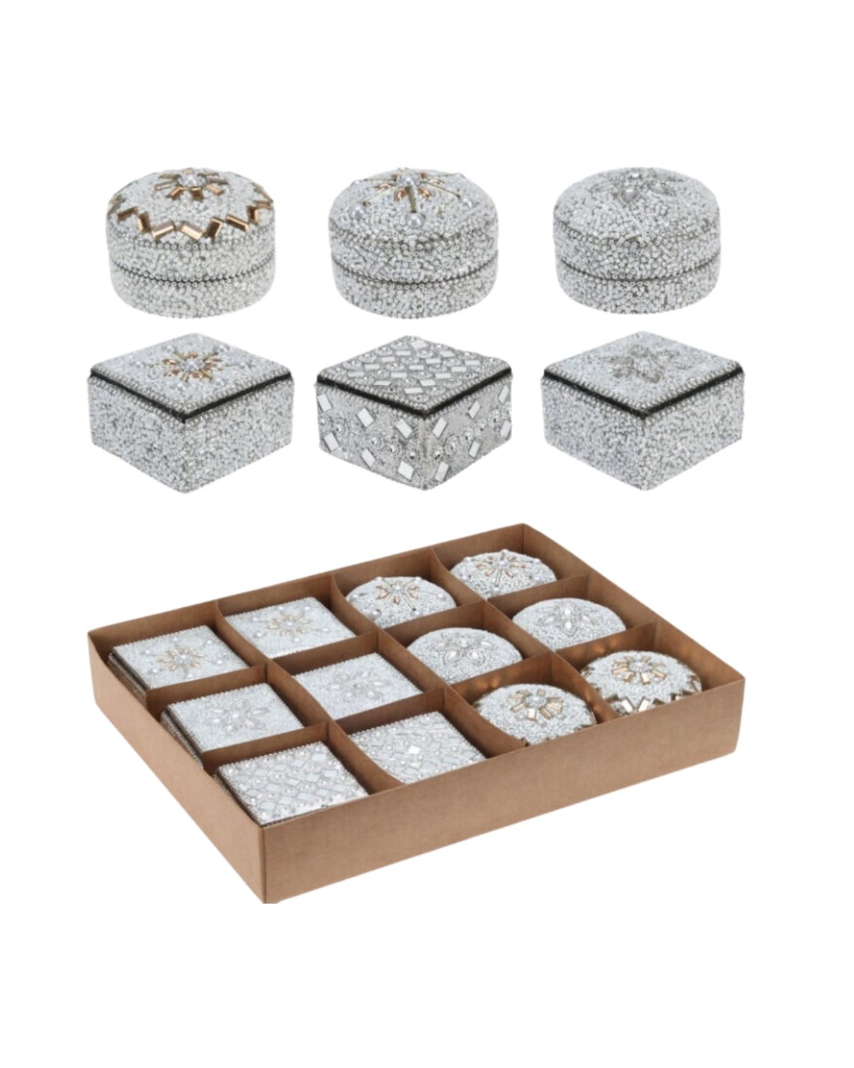 Æske 7x4cm i "sølv" 1stk