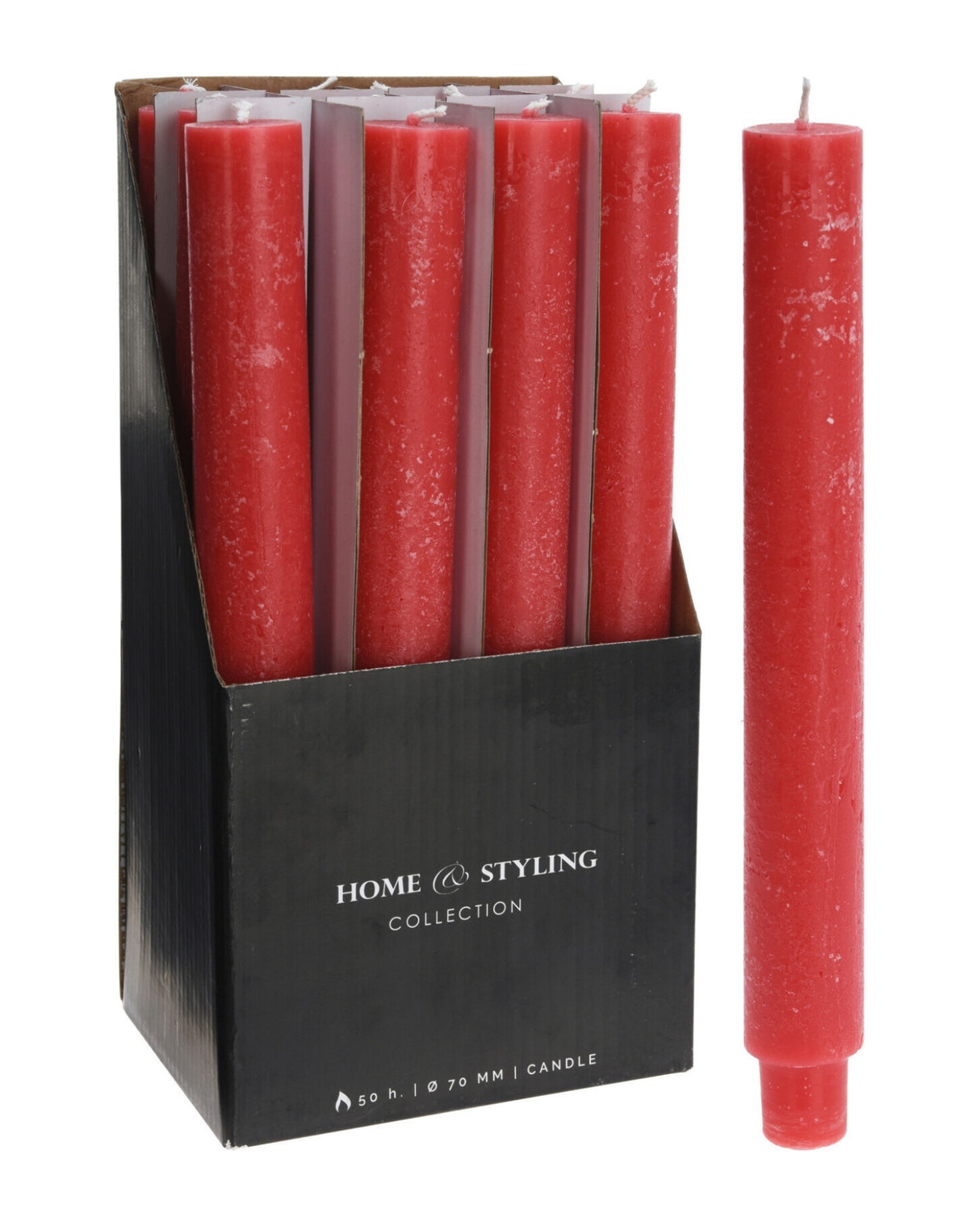 Lys 3x25cm Rød 1 stk