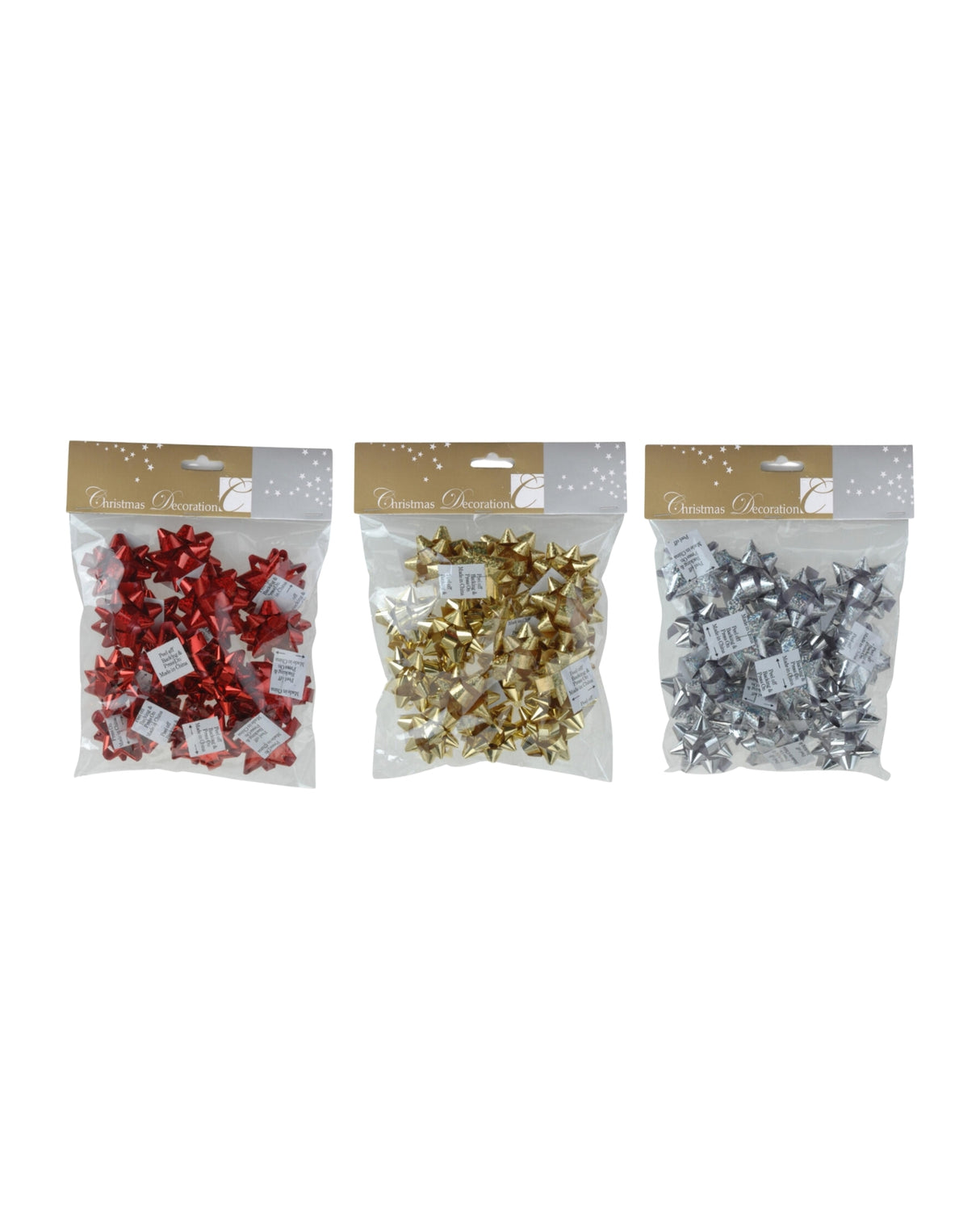 Star for packages 20 pcs - Red, Gold or Silver