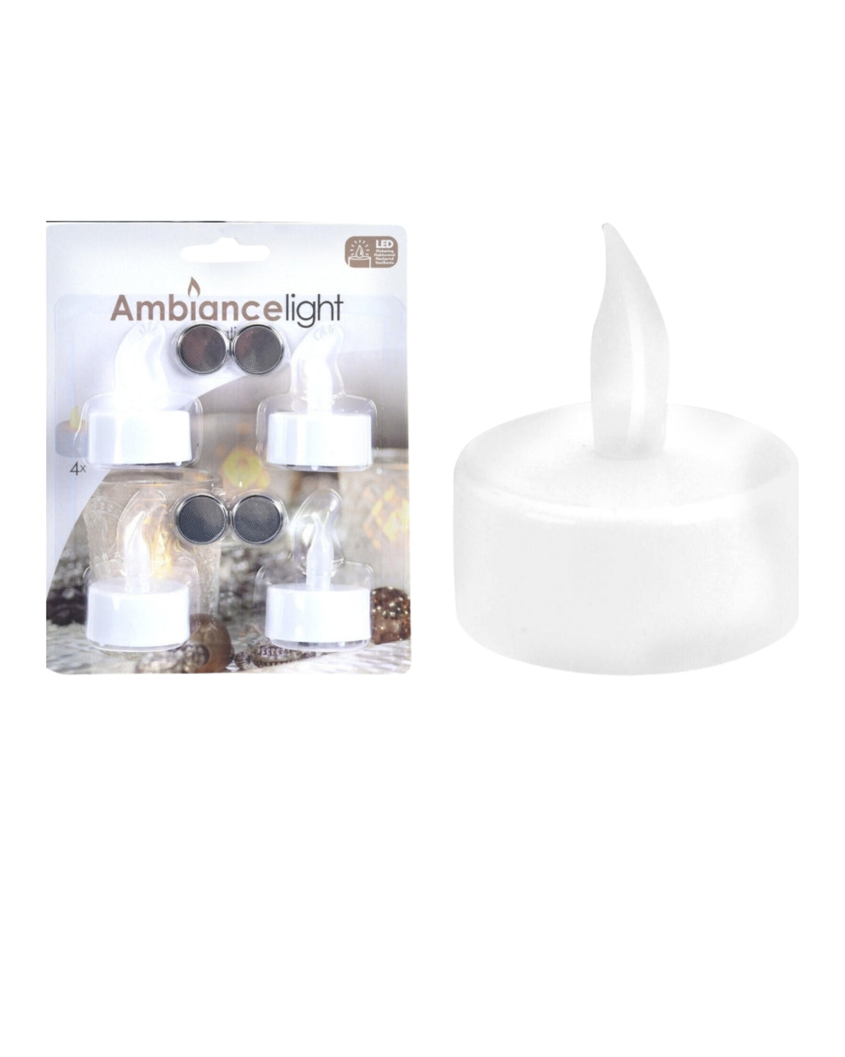 Fyrfadslys 4 stk på batteri