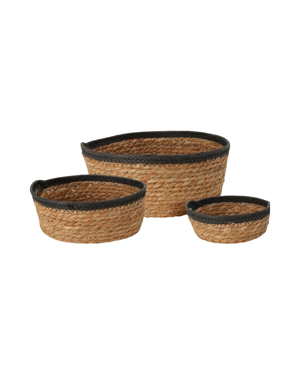 Basket set with black edge 3pcs
