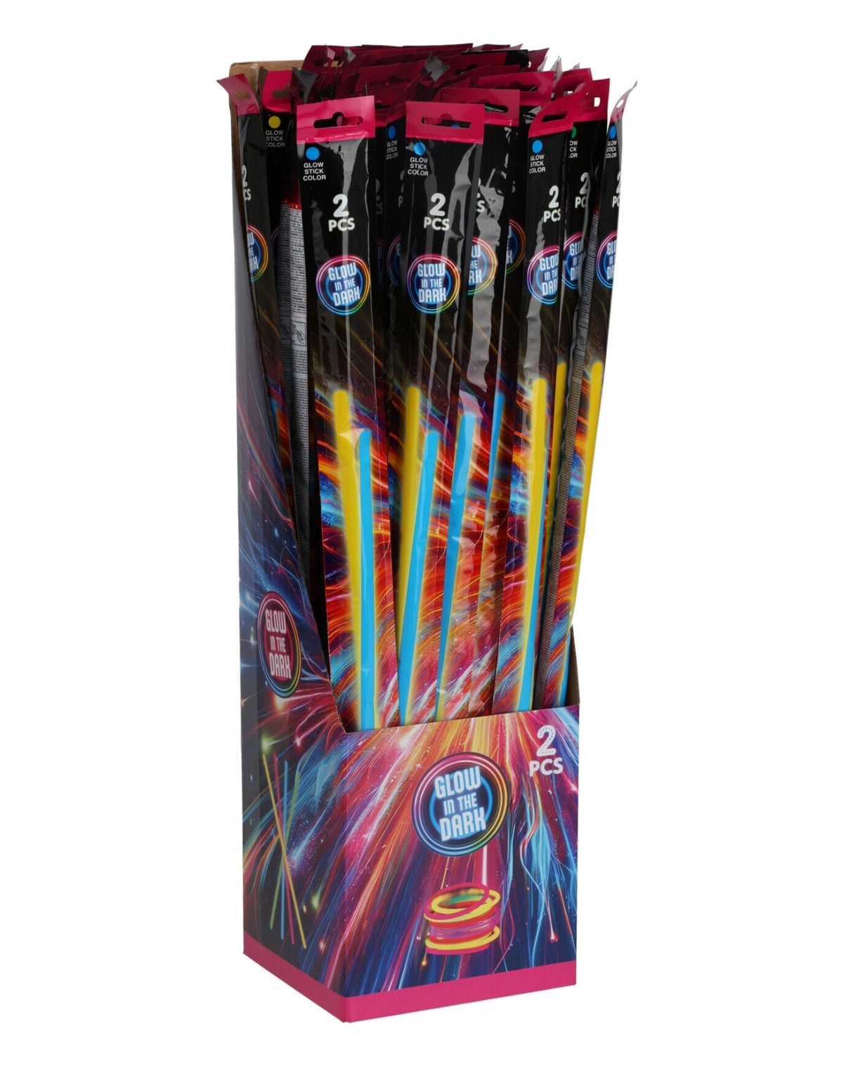 Glow in the dark sticks 2 stk 55 cm