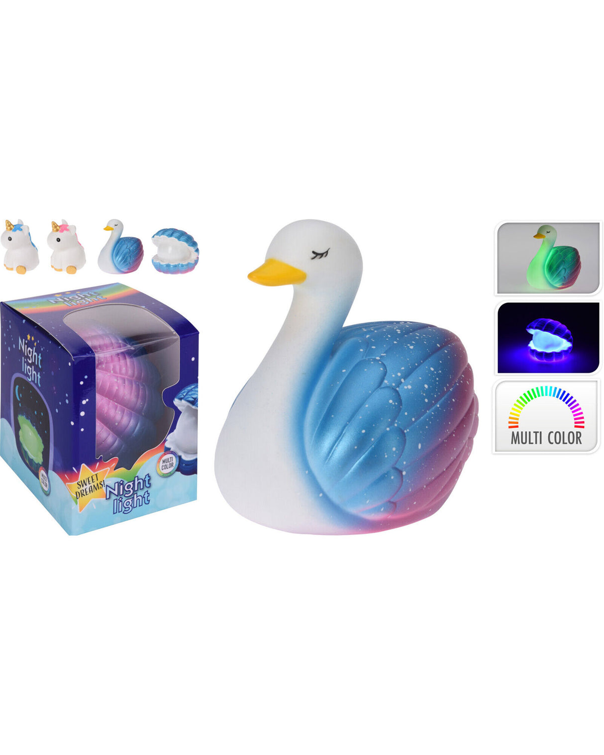 Natlampe 1stk multi color