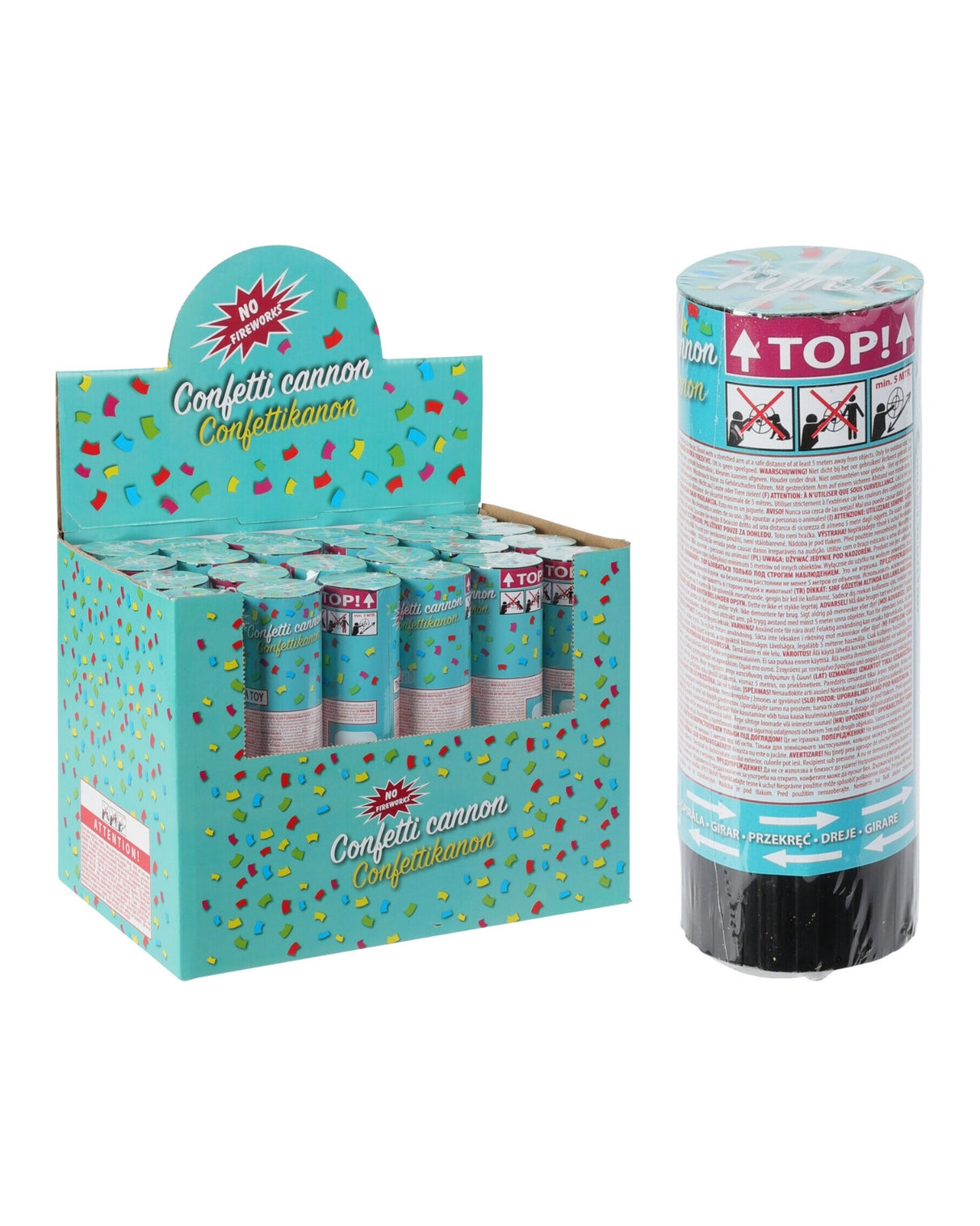 Party kanon med konfetti 205mm 1 stk