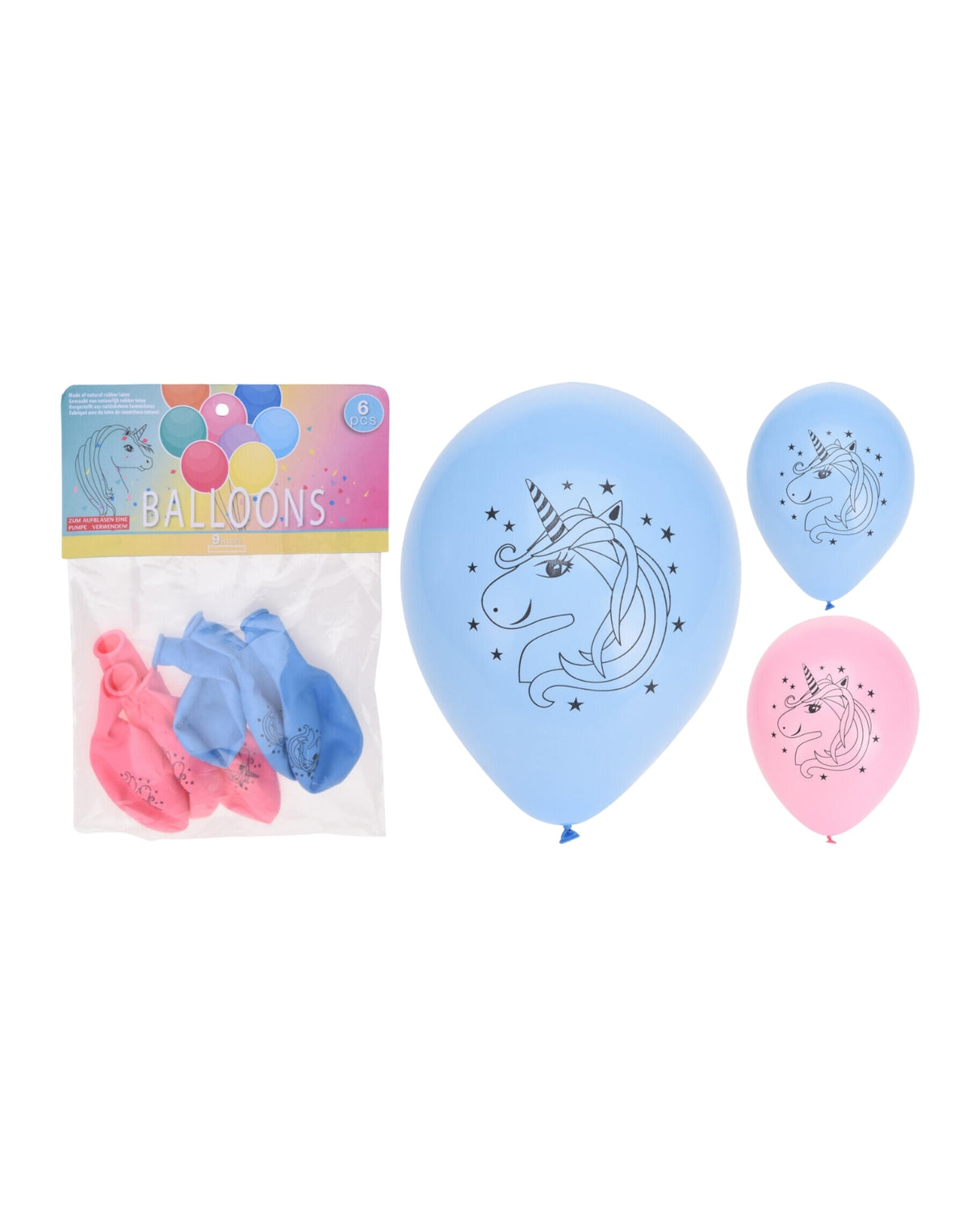 Ballonner 6 stk - Unicorn