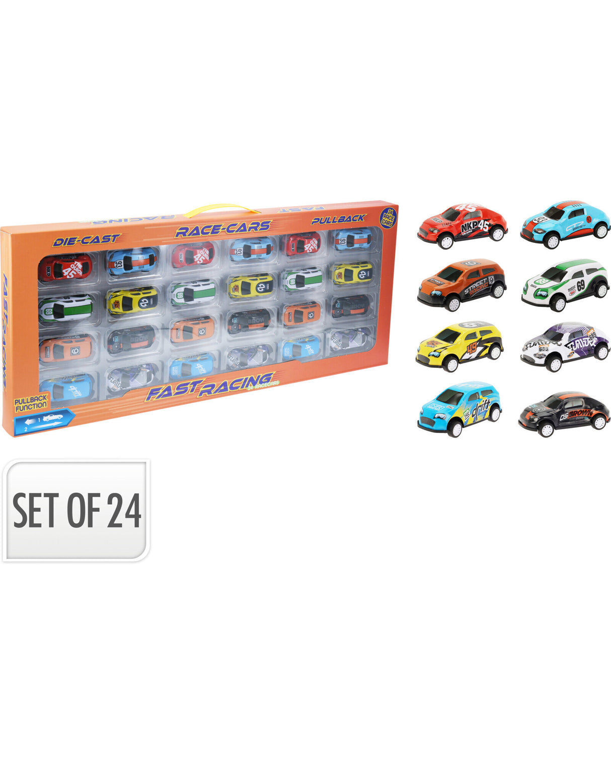 Cars 24pcs 75mm