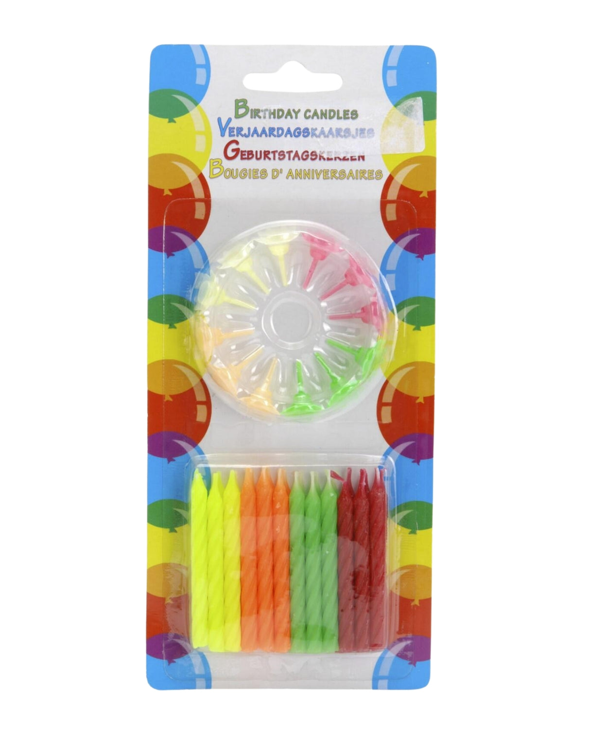 Lagkagelys 24 stk - Ensfarvet eller stribet