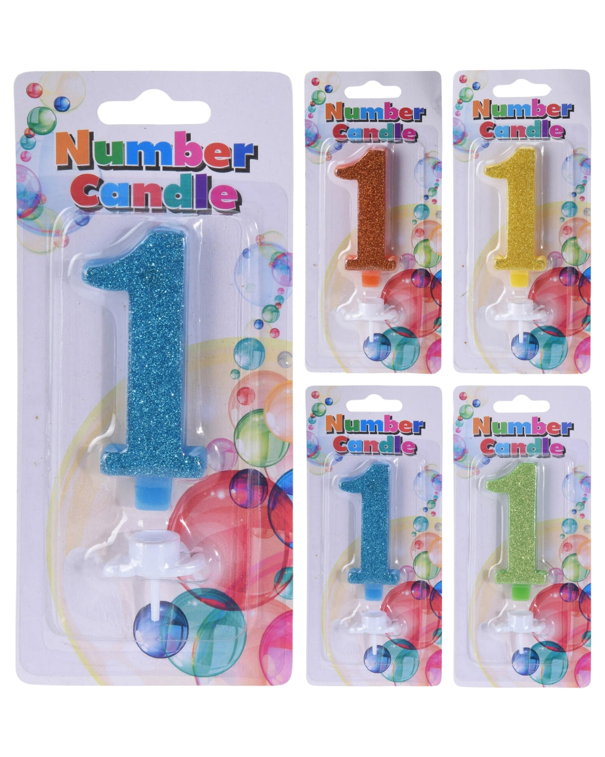 Tallys nr. 0-9 - 1 stk - med glimmer