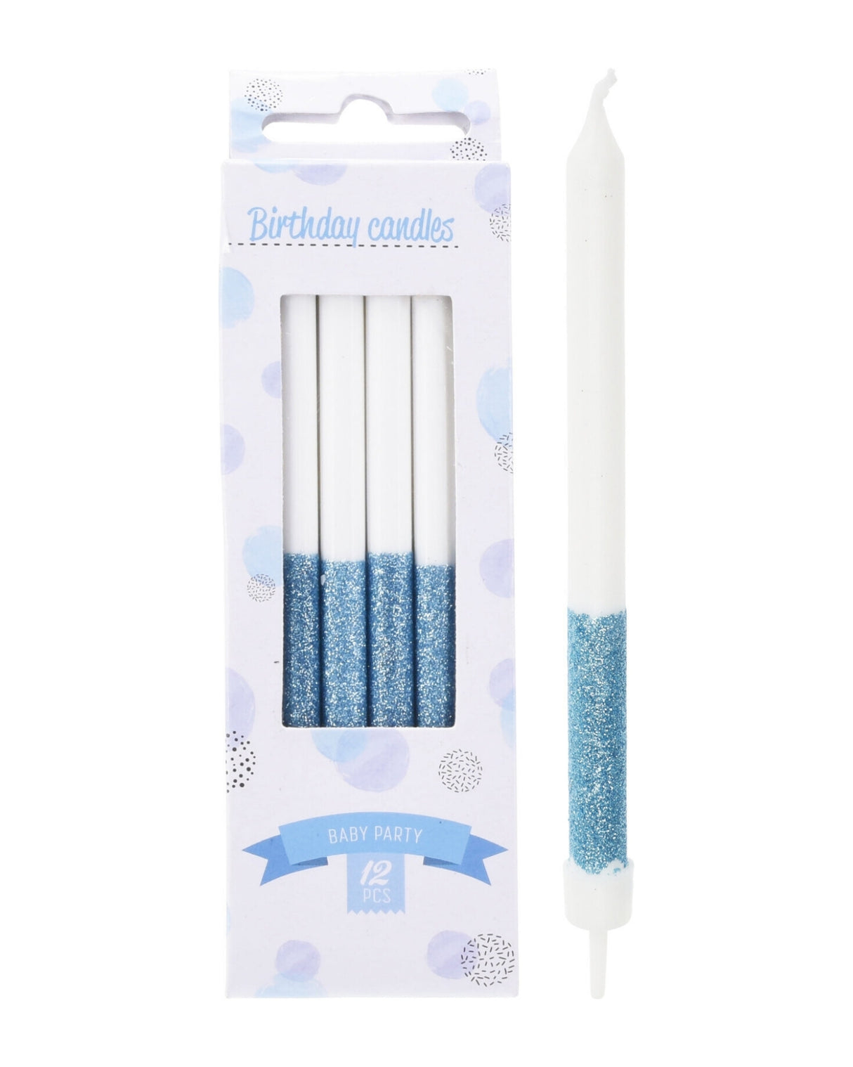 Fødselsdagslys 12 stk - Blå