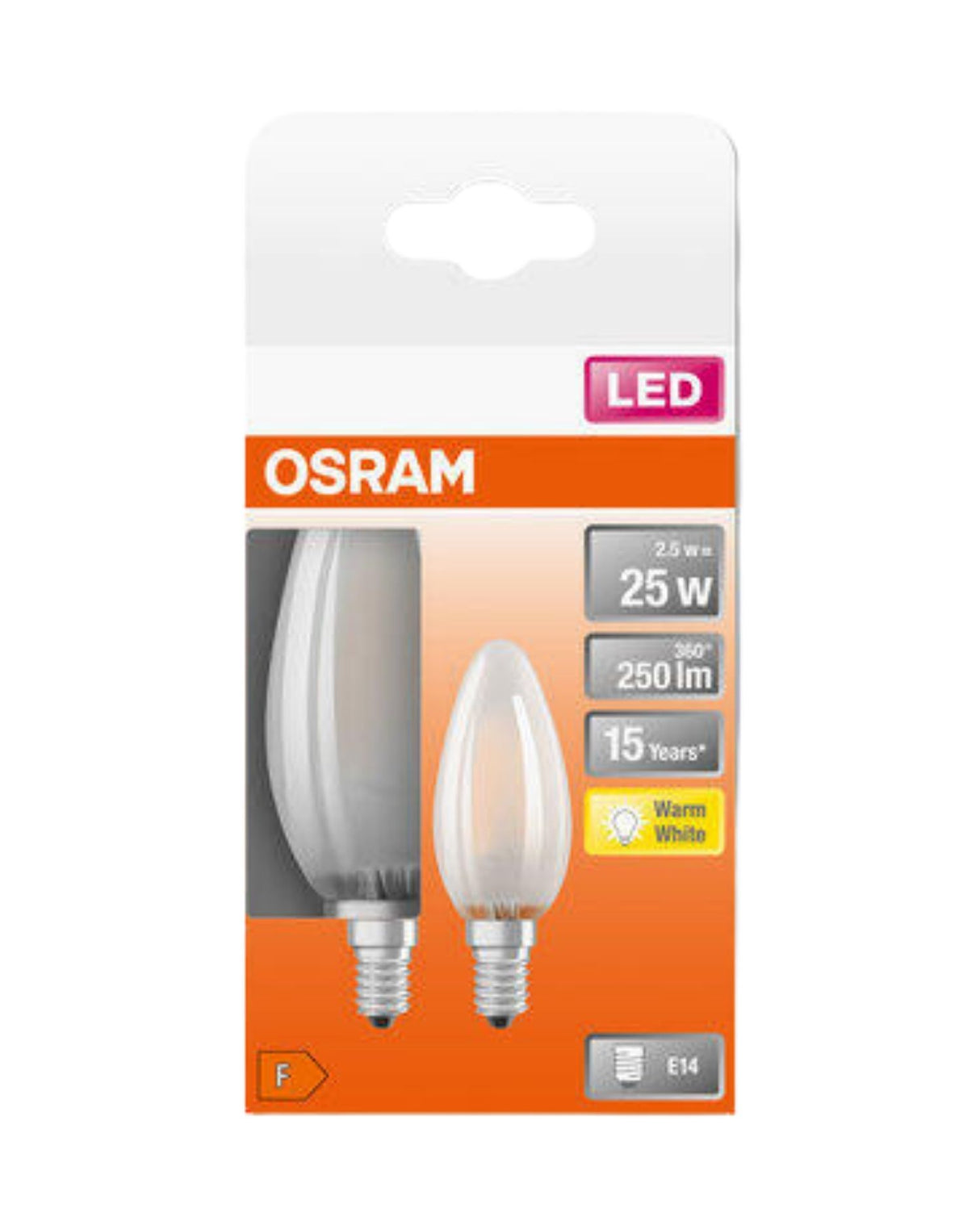 OSRAM LED Kerte B 25 E-14 2,5W