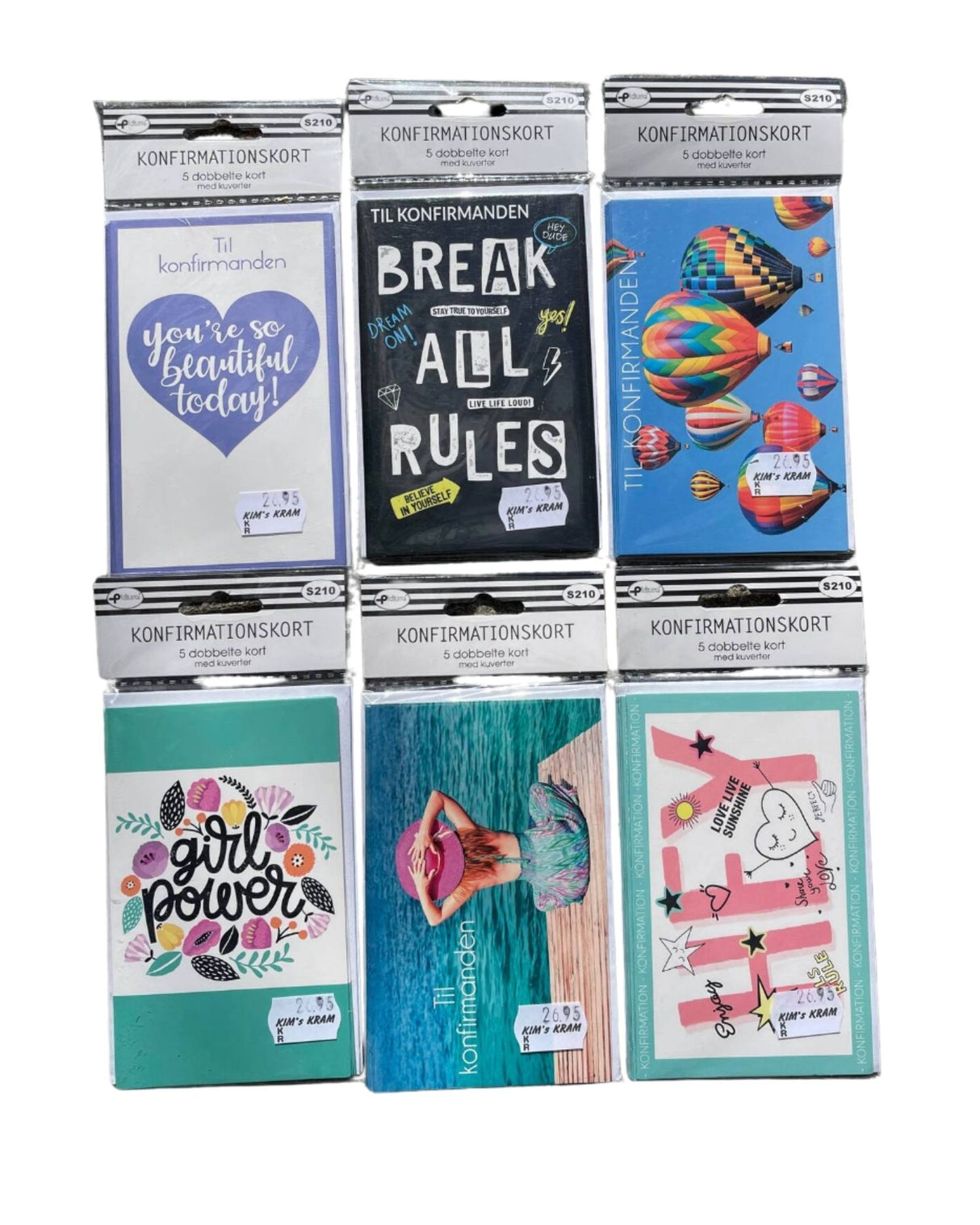 Confirmation double cards with envelopes 5 pcs. per pack - 26.95kr