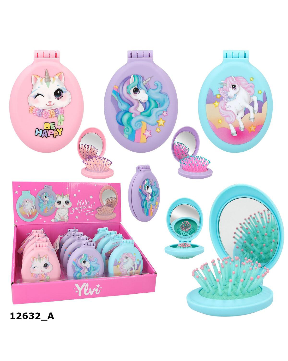 Ylvi Hairbrush with mirror