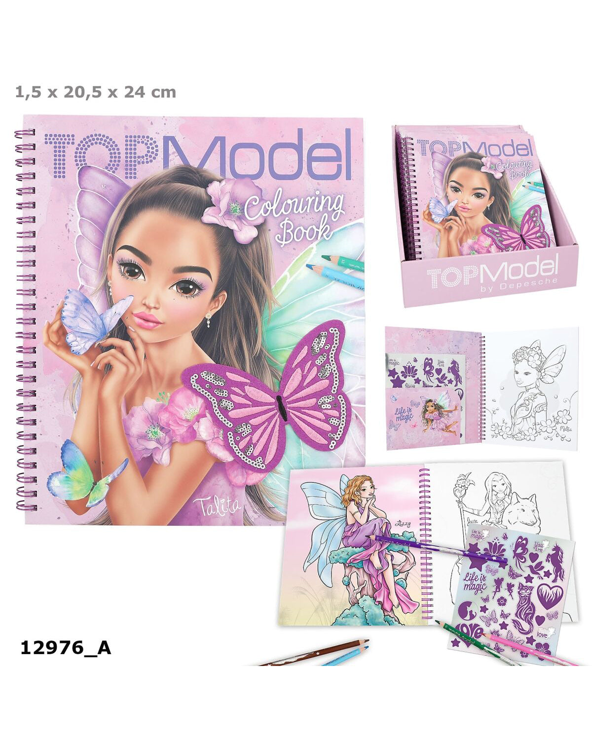 TOPModel Malebog med pailletter FAIRY LOVE