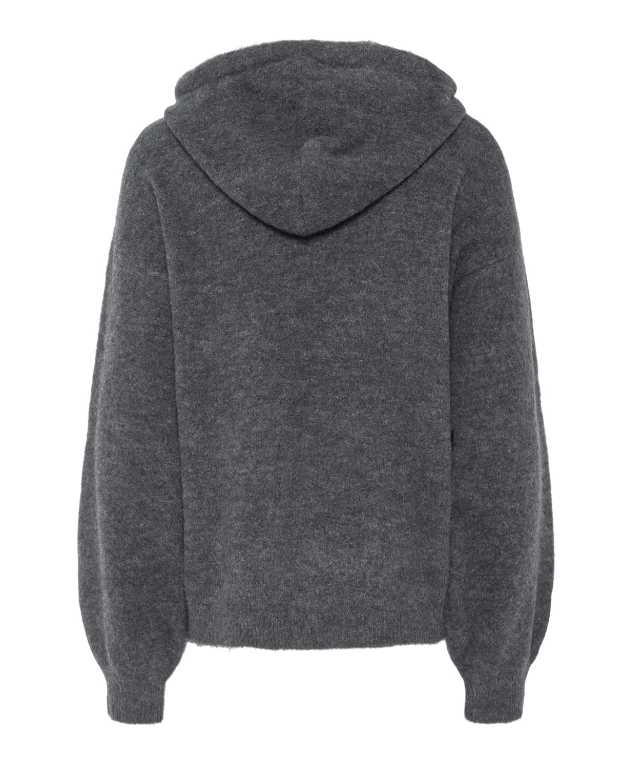 Grå - dark grey melange - Pieces - hoodie strik - 17154315