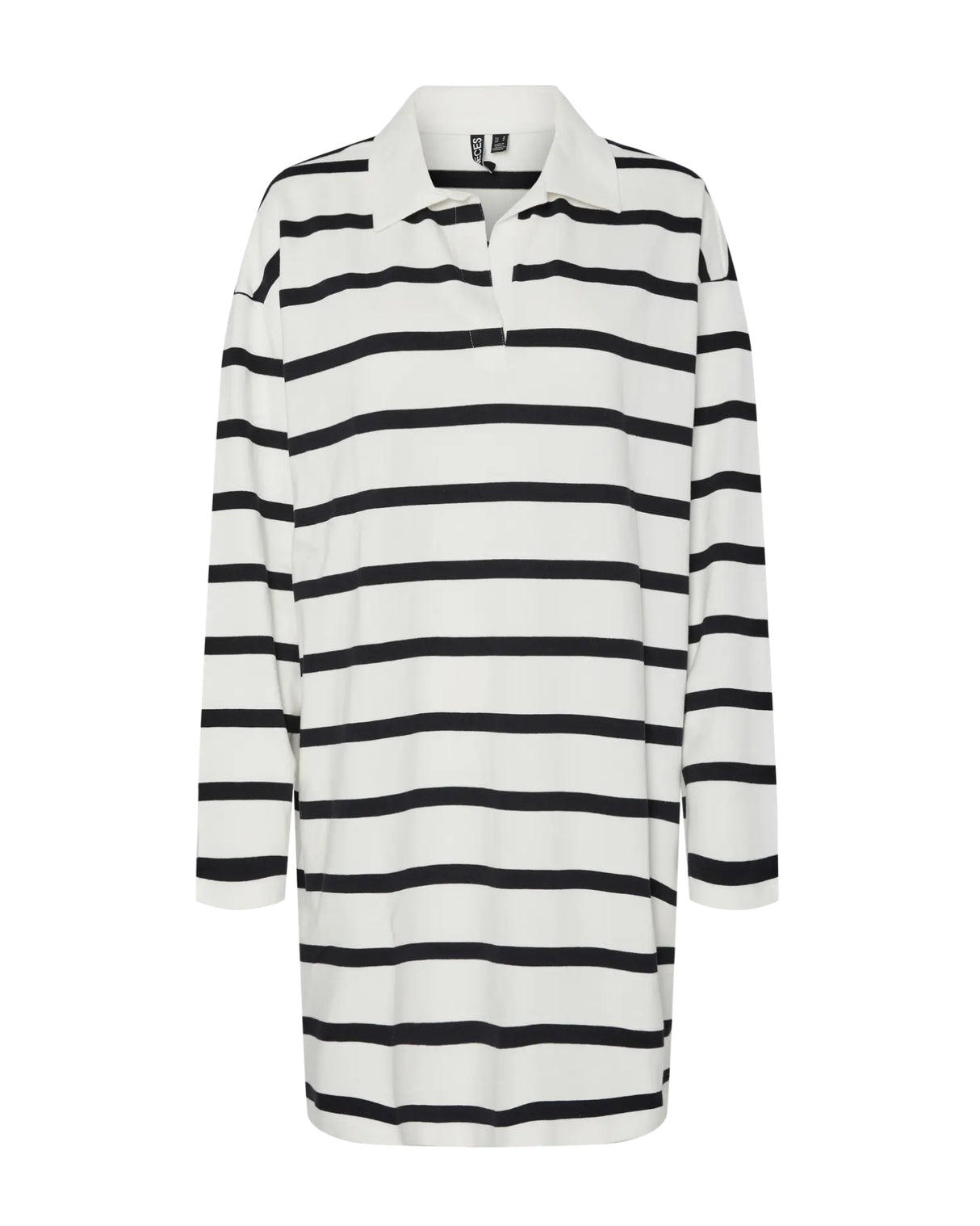 Hvid - cloud dancer/black - Pieces - polo kjole - 17160236