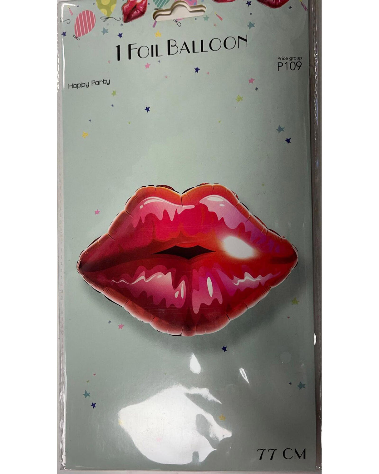 Folieballon læber 77cm