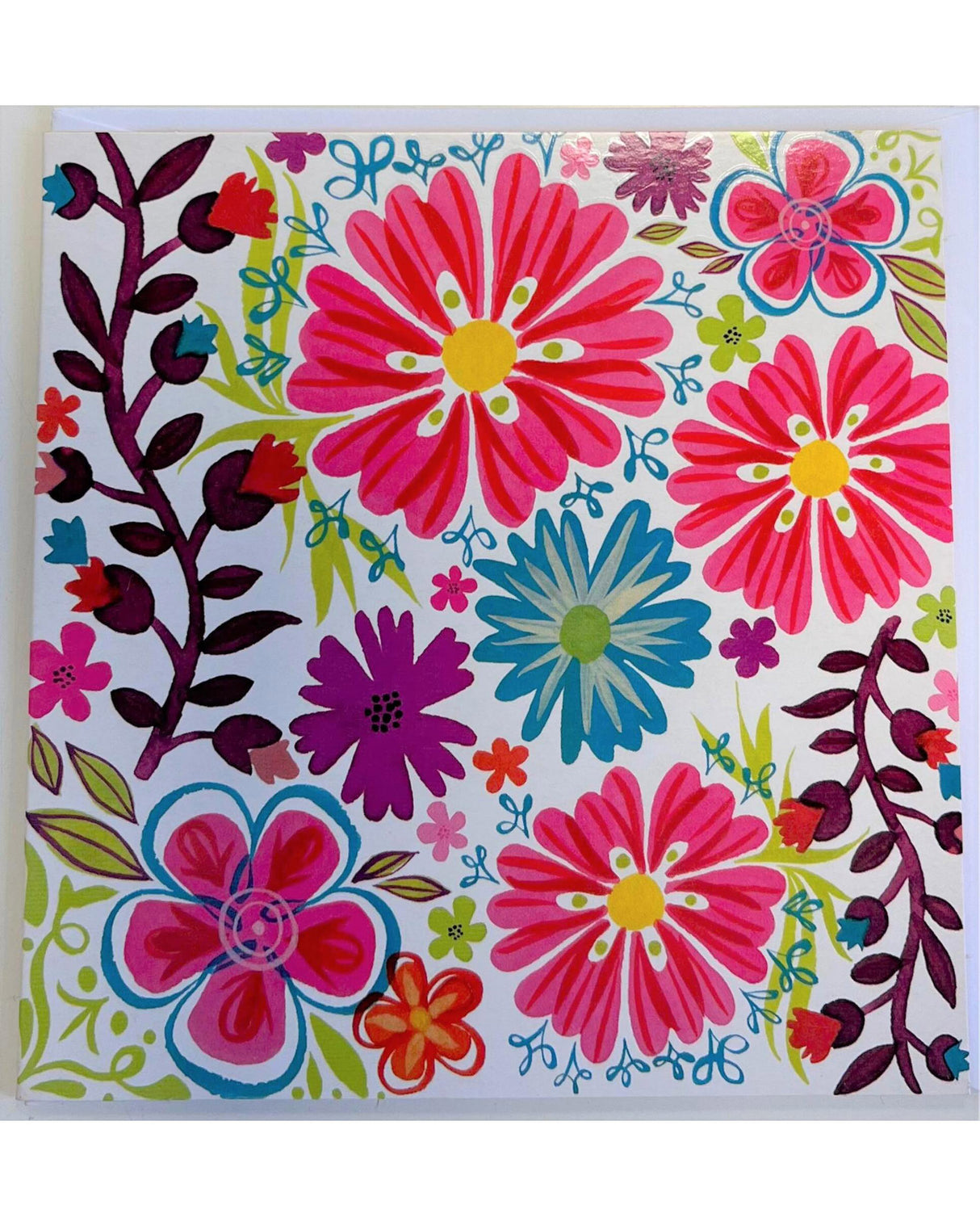 Card double with envelope 12x12cm