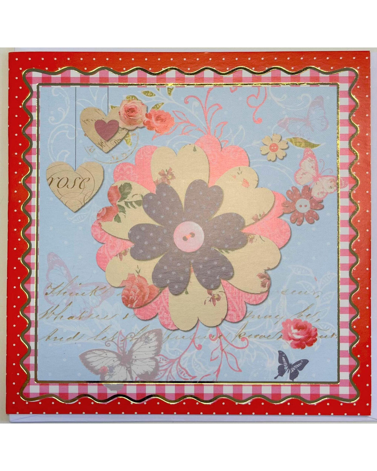 Card double with envelope 12x12cm