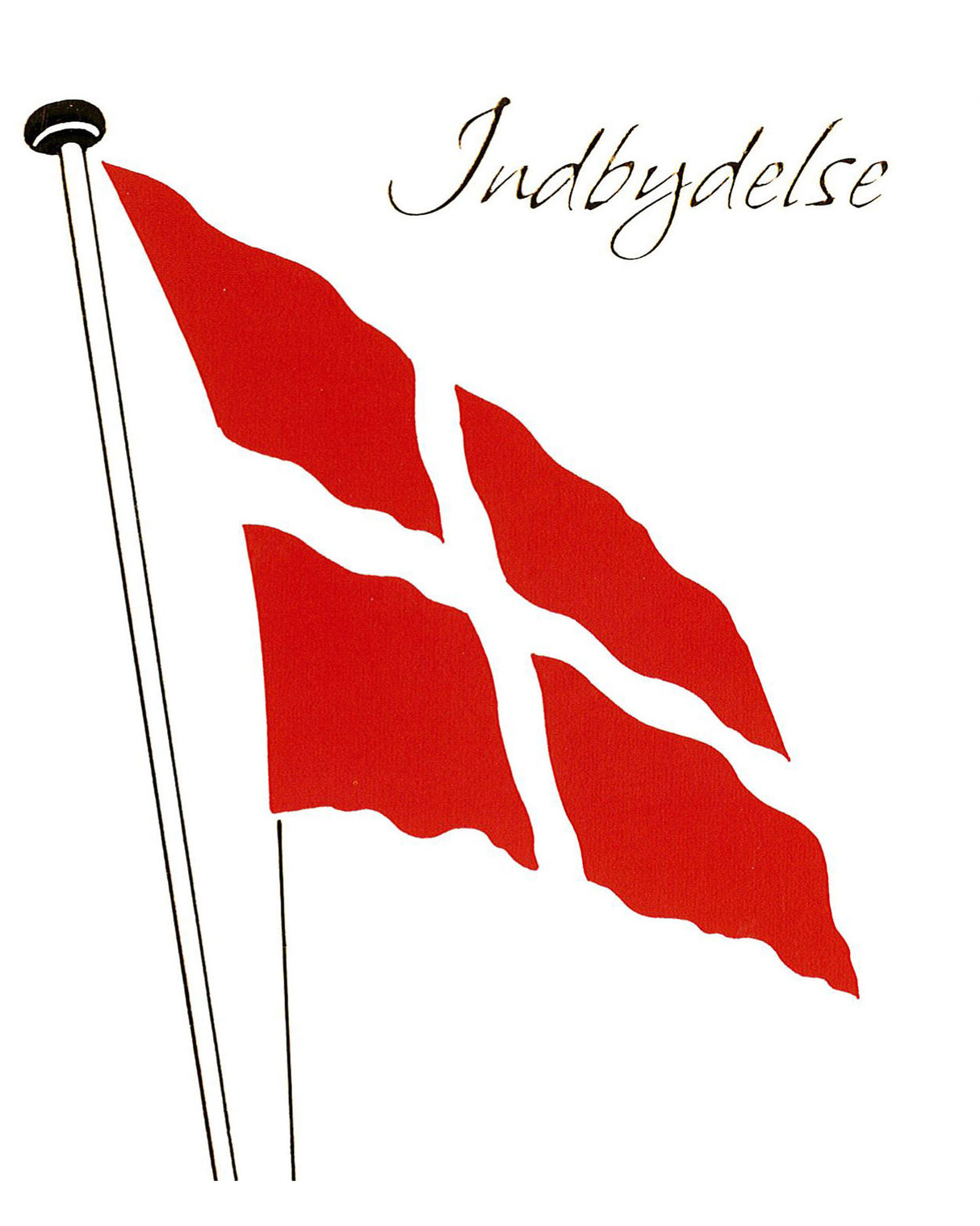 Bordkort Flag på kryds 10 stk