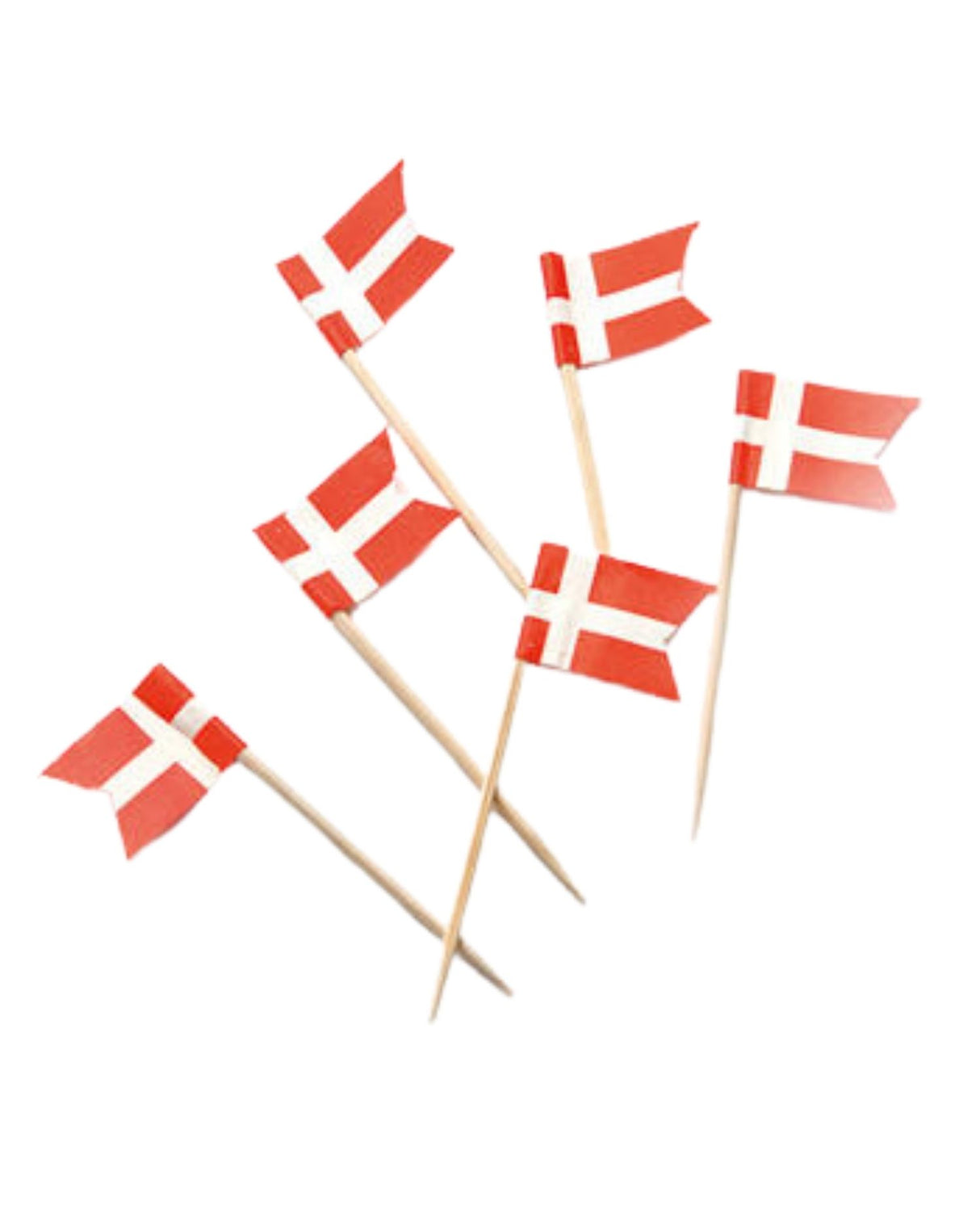 Danske mini flag, på pind – 2CM, 25/POS