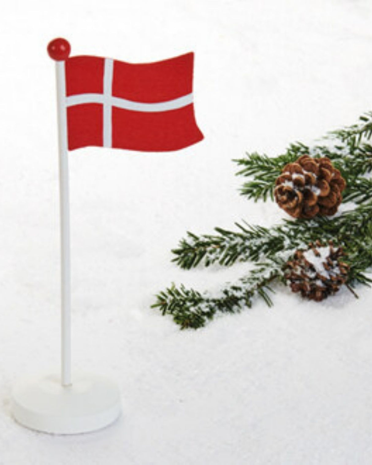 Flagpole with wooden flag 25 cm