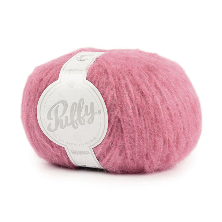 Bumbo Puffy Akryl mix. 100g. fv. 02 Lyserød