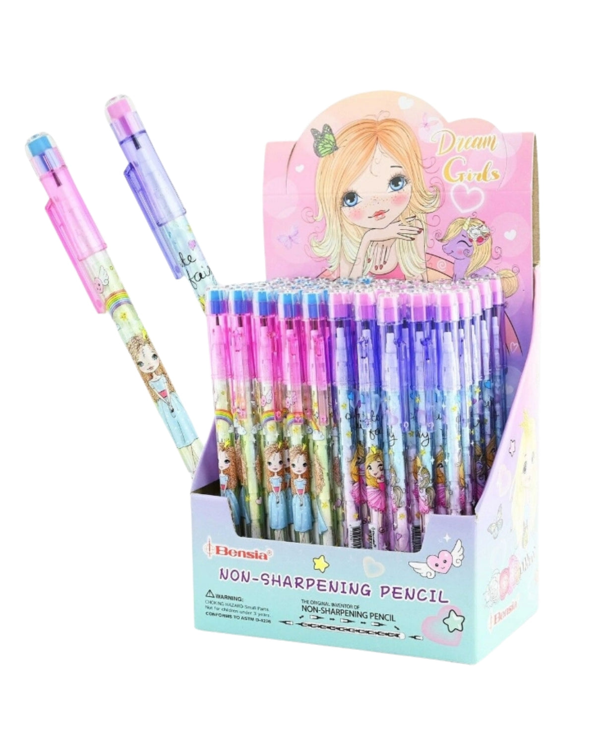 Blyant Med Stifter, Pencil Non-Sharp Princess 15cm 2ass 10071