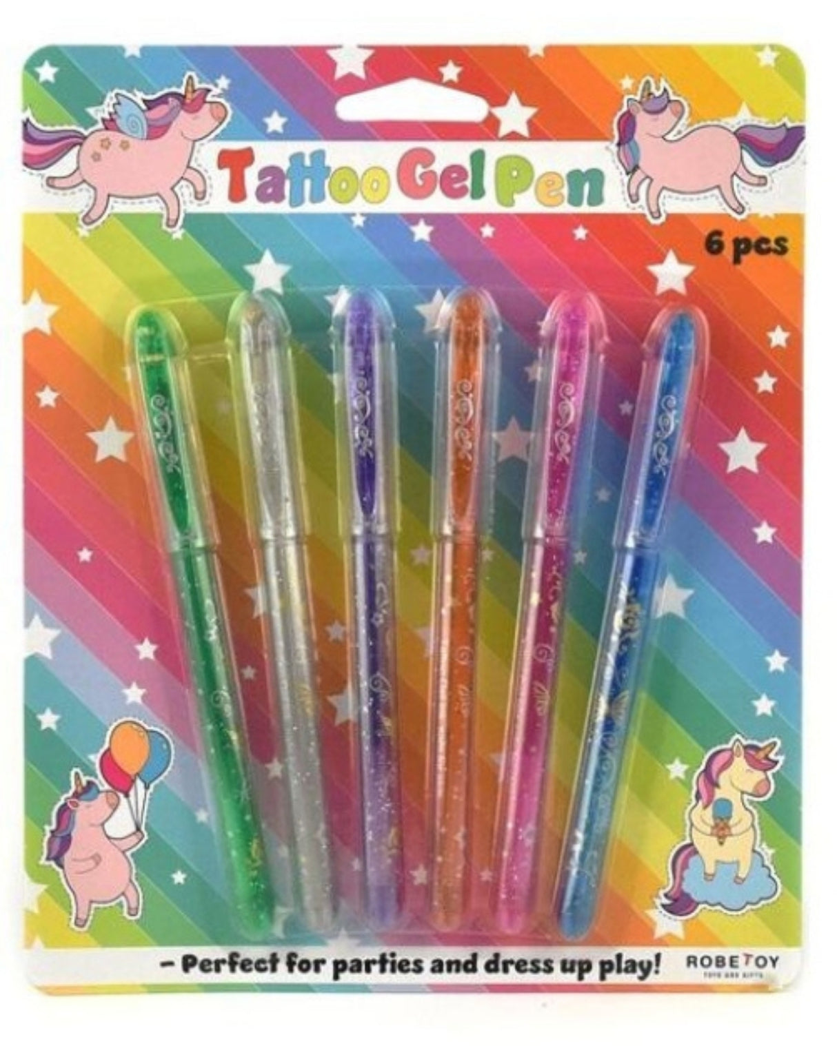 Tattoo Gel pen 6 stk 20 cm