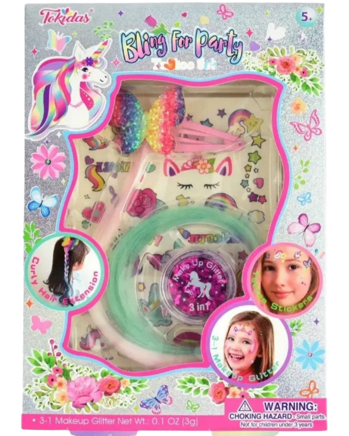 Tatoveringer Unicorn og hår sæt