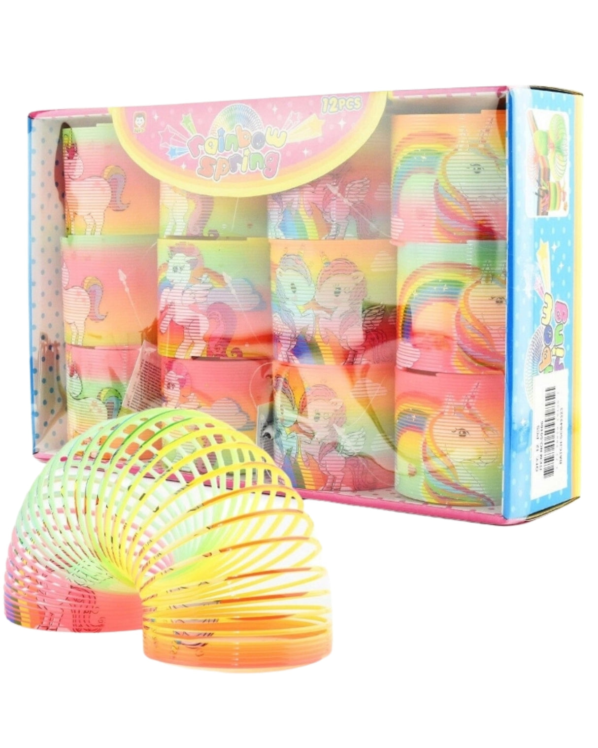 Fjeder Unicorn 1 stk 8cm