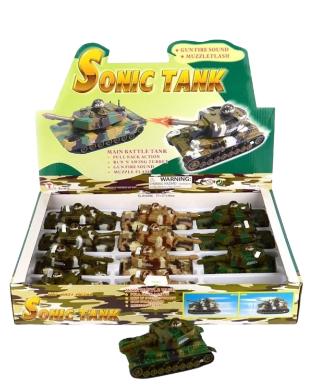 Tank med lyd og lys 11cm 1 stk.