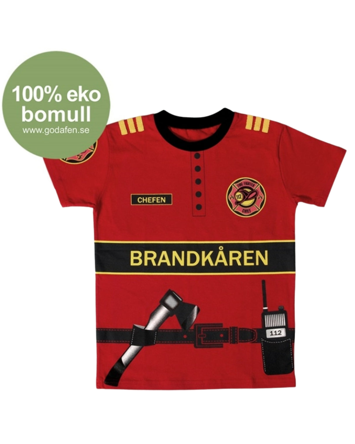 Fire-fighter T-Shirt, organic cotton (3-4 YEARS)