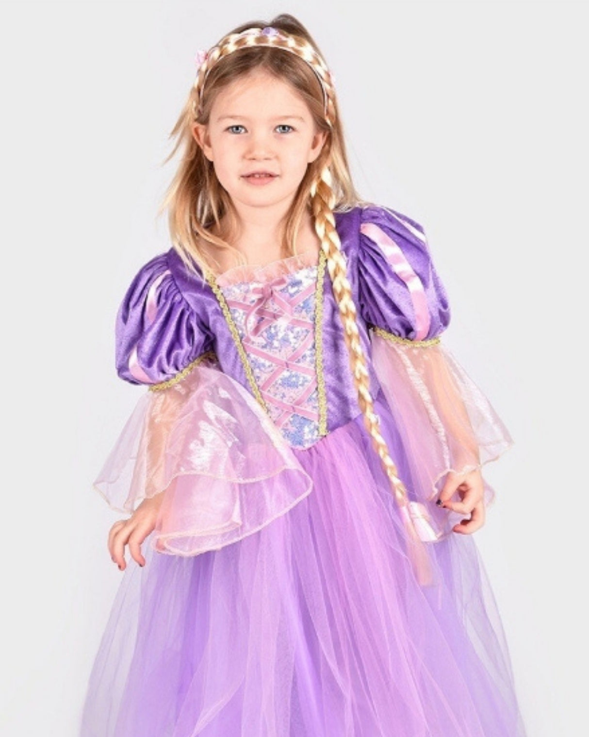 Prinsesse dragt Lilla 98-104cm 2-4 år